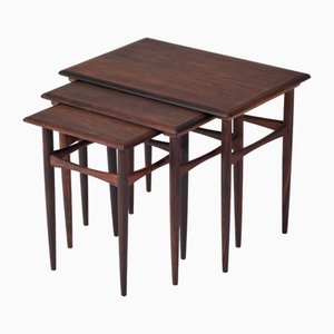 Mid-Century Danish Nesting Tables in Rosewood by Poul Hundevad for Hundevad & Co., 1960s, Set of 3