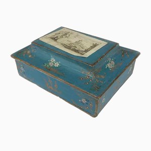 Boîte Laquée avec Faux Papier et Fleurs, 1700s
