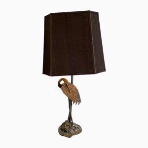 Bronze Heron Table Lamp from Maison Baguès, 1950s