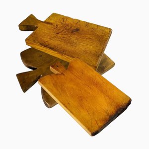 Tablas de cortar francesas de madera, siglo XX. Juego de 3