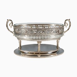 Large Art Nouveau Silver Centerpiece on Columns attributed to Bruckmann & Sons, Germany, 1890s