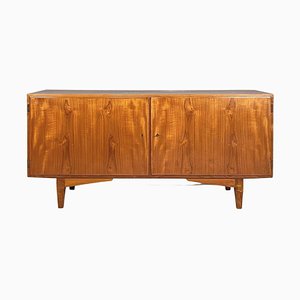 Mid-Century Italian Wooden Sideboard with Drawer and Shelves, 1960s