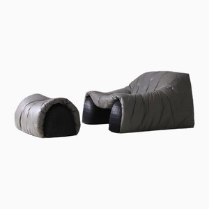 Set of Amak Lounge Chair and Ottoman by Annie Hieronimus, 1983