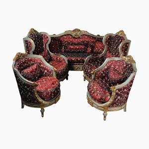 20th Century French Salon Seating Group in the style of Louis XV, Set of 5