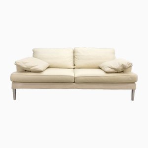 Sofa in Cream Leather from De Sede