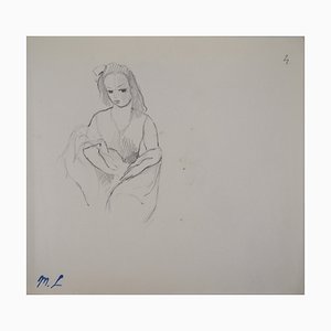 Marie Laurencin, Donna seduta, Disegno a matita originale