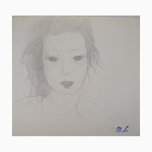 Marie Laurencin, rêveur, dessin Original au crayon