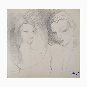 Marie Laurencin, Two Friends, Original Pencil Drawing