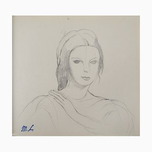 Marie Laurencin, jeune mannequin, dessin Original au crayon