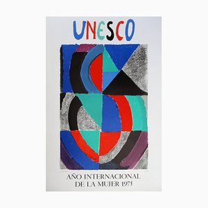 Sonia Delaunay, Année Internationale de la Femme UNESCO, Lithographie Originale
