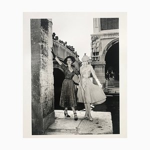 Vittorio Pavan, Dior Fashion in Venice, 1951, Impresión en plata