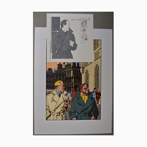 Julliard André, Blake et Mortimer in Brussels : The Yellow Mark, 2003, Sérigraphie