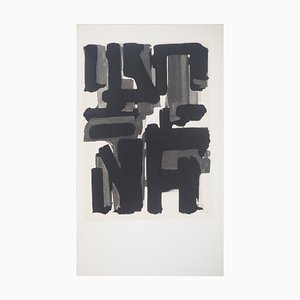 Pierre Soulages, Gouache 9, 1957, Lithographie