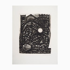 Marcel Gromaire, Macbeth, Shakespeare : Le Roi Méditant, 1958, Gravure Originale