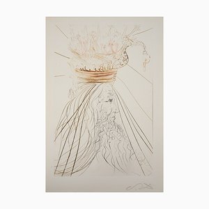 Salvador Dali, Der surrealistische König, 1970, Original Radierung