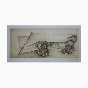 Fred Deux, The Dreamer, Original Etching