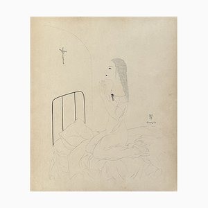 Léonard Tsuguharu Foujita, Oración, 1920, Grabado original