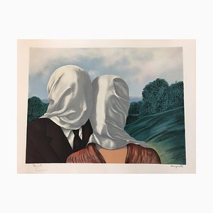 D'après René Magritte, Les Amants, Lithographie