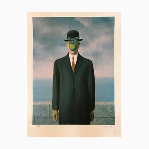 Nach René Magritte, Der Menschensohn, Lithographie