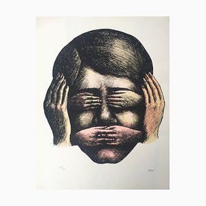 Roland Topor, Ne pas voir, ne pas.., 1970, Lithographie