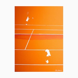 Gilles Aillaud, Tennis, 1982, Litografia