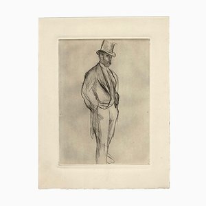 Edgar Degas, L'Homme au Chapeau No. 1, Grabado original