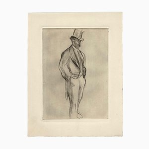 Edgar Degas, L'Homme au Chapeau No. 1, Gravure Originale