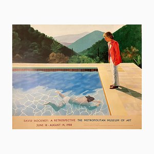 David Hockney, Mostra retrospettiva, Poster originale, 1988