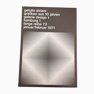 Affiche d'Exposition Antonio Calderara, Galerie Design 1, 1971, Sérigraphie