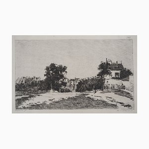 Nach Camille Pissarro, Le vieux Pontoise, 1873, Kupferstich