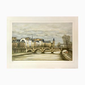 André Renoux, Le Pont-Neuf, Original Lithographie