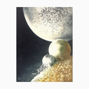 Claude Serre, Les Planètes, 1970, Lithographie Originale
