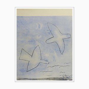 D'après Georges Braque, Les Oiseaux, 1958, Pochoir