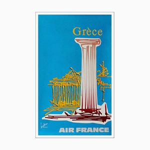 Georges Mathieu, Air France Greece, 1967, Original Poster