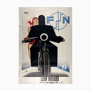 Marcello Nizzoli, Motos Léon Houard, 1925, Large Original Lithograph Poster