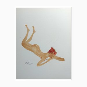 Jean Gabriel Domergue, La Parisienne VII, 1956, Litografia originale