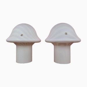 Lampes de Bureau Zebra Mushroom par Peill & Putzler, 1970s, Set de 2