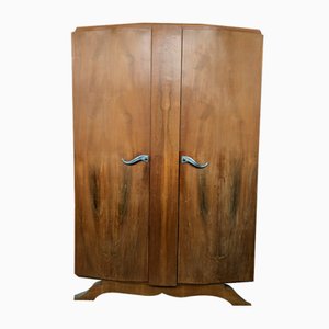 Art Deco Wardrobe in Walnut, 1940s