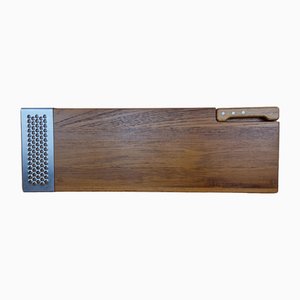 Teak Cutting Board with Built-in Knife by Richard Nissen for Bodum, 1980s