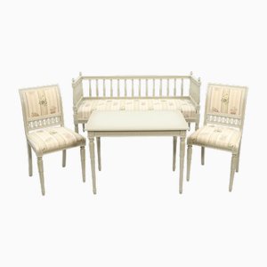 Gustavian Living Room Set, 1950s, Set of 4