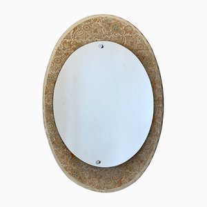 Specchio ovale vintage, anni '90