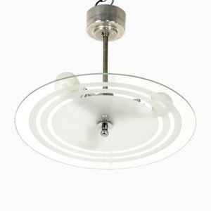 Vintage Cubistic Pendant Light, 1930s
