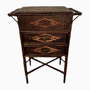 Half -Century Seamstress with Drawers and Wicker Lid