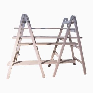 Vintage Painted Builders Trestles, Set of 6