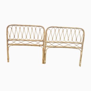 Set of Vintage Italian Rattan Headboard, 1950