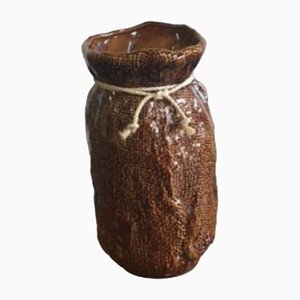 Mid-Century German Brown Ceramic Vase, 1970s