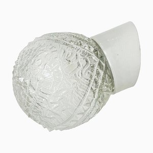 Weiße Vintage Porzellan Wandlampe, 1970er