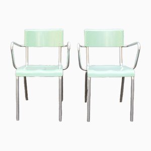 Set of Vintage Italian Armchairs in Formica, 1950s