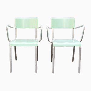 Vintage Italian Armchairs in Formica, 1950s, Set of 2