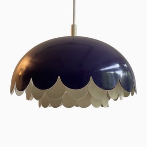 Lampe à Suspension Doria Cercles en Métal Violette de Doria Leuchten, 1960s